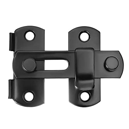 2 Packs Black Stainless Steel Barn Door Latch Bi-fold Door Lock_S - color: Small Black