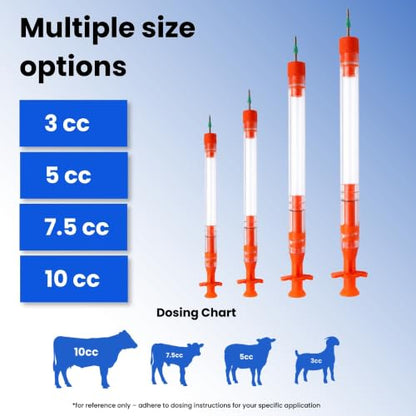Livestock Darts – 5cc Standard, 2in Length, Box of 24 - size: 5cc, style: 2"