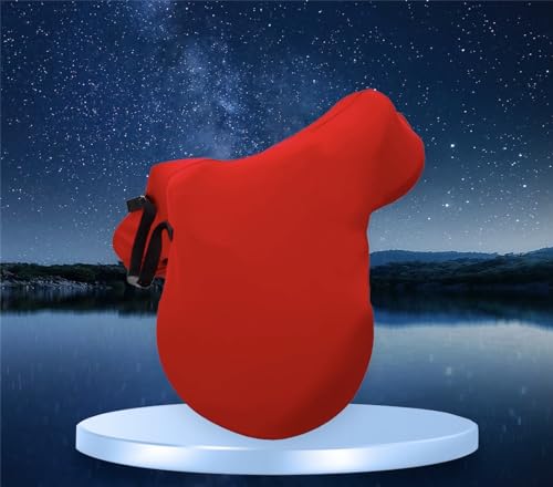 Majestic Ally English Saddle Cover with Adjustable Handle, 4-Way Stretch Spandex/Elastane Fabric, Multiple Colors (Red) - color: Red