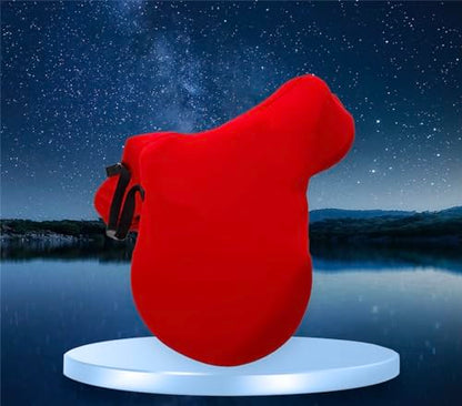 Majestic Ally English Saddle Cover with Adjustable Handle, 4-Way Stretch Spandex/Elastane Fabric, Multiple Colors (Red) - color: Red