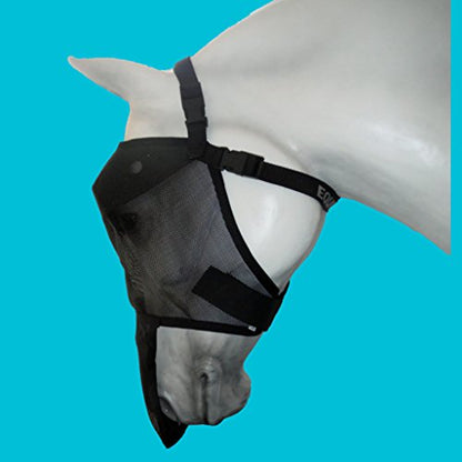 EquiVizor 95% UV Eye Protection (COB) Horse Fly Mask with Nose - Help with Uveitis, Corneal Ulcer, Light Sensitive. Designed to Stay On Your Horse, Off The Ground - size: Cob