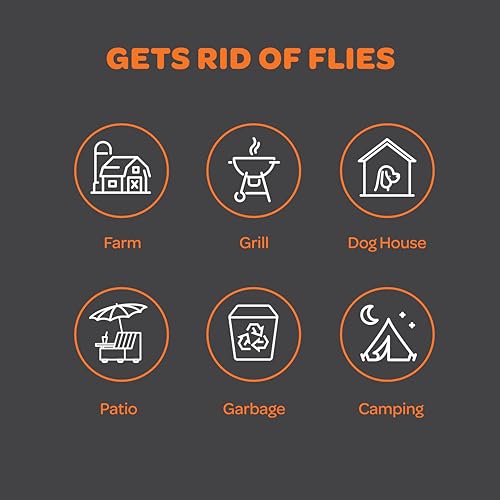 Outdoor Fly Trap Refills [Set of 4] Dissolvable Non-Toxic Bait - Fly Repellent for Outdoor Use Only - Controls Flies for Patios, Barns, Ranches Etc. - style: 4PK (Refills only)