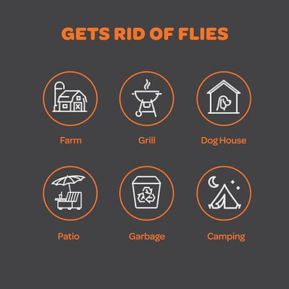 Outdoor Fly Trap Refills [Set of 4] Dissolvable Non-Toxic Bait - Fly Repellent for Outdoor Use Only - Controls Flies for Patios, Barns, Ranches Etc. - style: 4PK (Refills only)