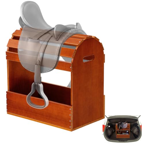 Eccliy Pine Wood Arched Saddle Rack Stand 20x12x20in, Semicircle - style: Semicircle