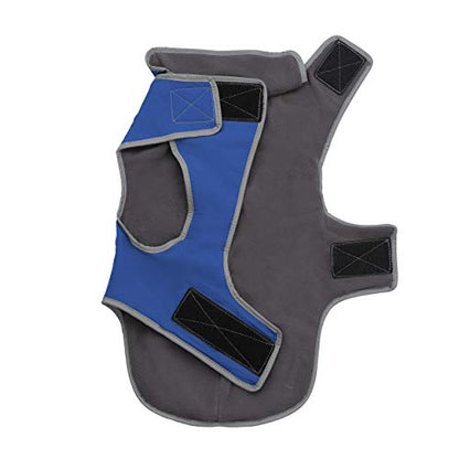 Jacket for All Dogs, Fleece-Lined, Waterproof Doggie Vest, Reflective Pet Parka (2200) (X-Small, Blue) - color: Blue, size: X-Small