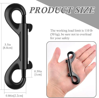 ERKOON Extra Large 4.7 inch Double Ended Bolt Snaps Hooks 220lbs Load Capacity Zinc Alloy Double Sided Clips Heavy Duty Trigger Snap for Dogs Leashes/Water Bucket/Horse Feed/Hammocks (25 Pack) - size: 25 Pack