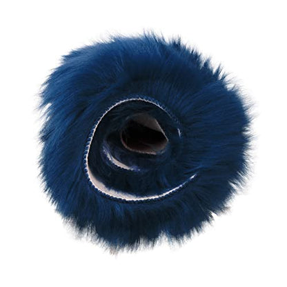 duduta Navy Blue Faux Sheepskin Runner Rugs 2x6 ft, Fluffy Fur Couch Covers - color: Navy Blue, size: 2' x 6'