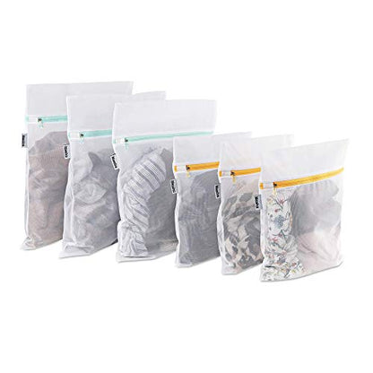Mamlyn Mesh Laundry Bag for Delicates, Wash Bag for Underwear and Lingerie, Makeup Organizer Bag (3 Medium, 3 Small) - size: 3 Medium, 3 Small