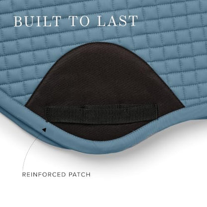 Equestrian Stockholm Close Contact Horse Saddle Pad for Jumping - color: Stone Blue