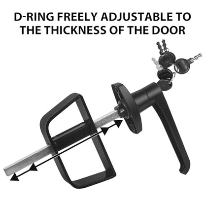 Shed Door Hardware Kit with Hinges, Latch, Lock, and Handle - Complete Gate Hardware Set for Your Shed Door
