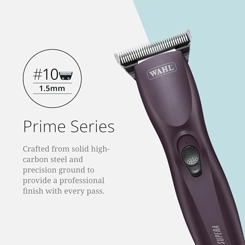 Wahl Pro Animal Wide Prime Series Blades - Professional Fine Tooth Pet Clipper for Horse, Cat & Dog Grooming - Made from High-Carbon Steel - #10W, 1.5mm - size: #10W