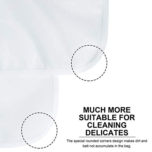 TENRAI Delicates Laundry Bags, Bra Fine Mesh Wash Bag for Underwear, Lingerie, Bra, Pantyhose, Socks, Use YKK Zipper, Have Hanger Loops, Small Openings (White, 3 Small)
