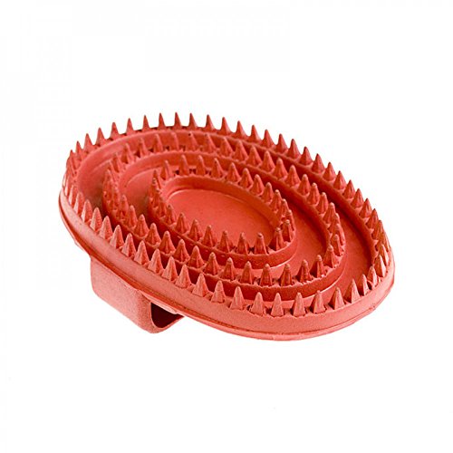 Horze Rubber Curry Comb - Red - One Size - color: Red