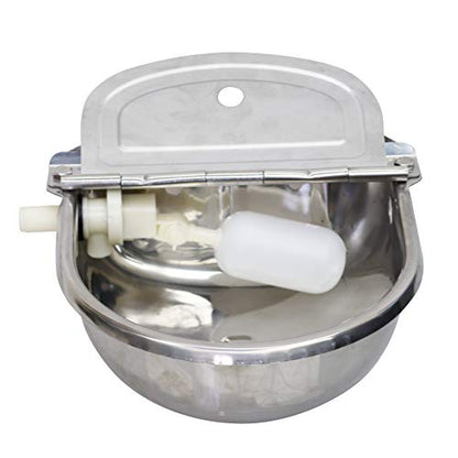 Automatic Animal Waterer Bowl, Upgraded Fully Polished Stainless Steel Farm Livestock Water Dispenser, for Sheep,Horse, Goat, Cattle,Hog and Dogs