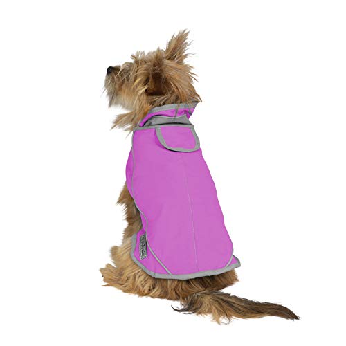Jacket for All Dogs, Fleece-Lined, Waterproof Doggie Vest, Reflective Pet Parka (2200) (XX-Small, Pink) - color: Pink, size: XX-Small