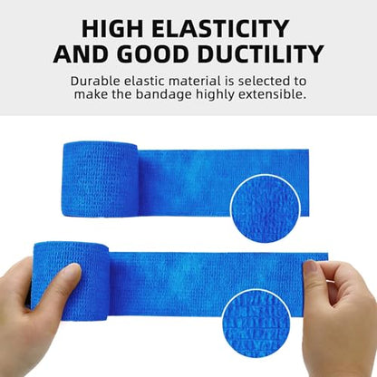 OK TAPE Self Adherent Cohesive Bandages Wrap 24Packs 2" x 5 Yards - color: Mix, size: 2 In x 5 Yards