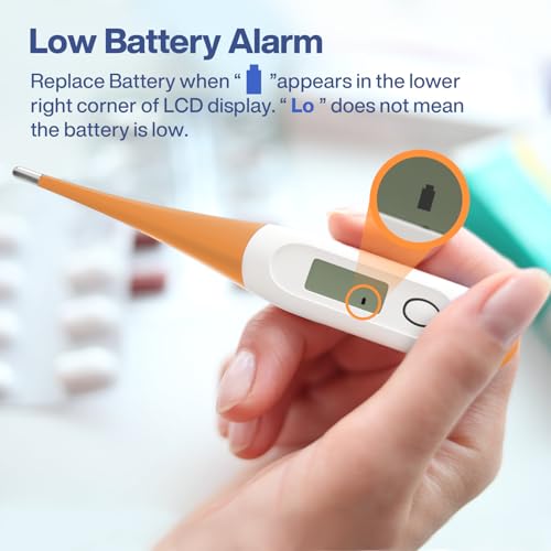 Boncare Digital Thermometer for Adults, Kids & Babies, Orange - color: Orange