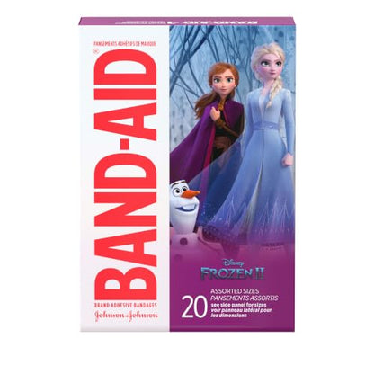 BAND-AID Brand Adhesive Bandages, Disney Frozen, Assorted Sizes, 20 Ct - size: 20 Count (Pack of 1)