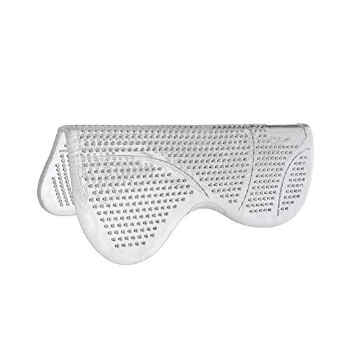 Ovation Perforated Silicon Anti-slip Half White Saddle Pad