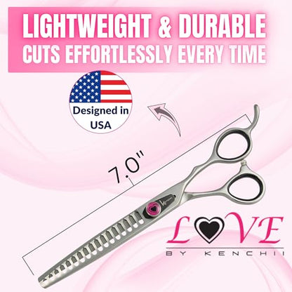 Kenchii Love Dog Grooming Shears, 17 Tooth Blender - size: 17 Tooth Blender