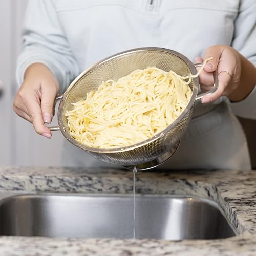 Fox Run Stainless Steel Colander, Medium 3 Quart Pasta Strainer - size: 3 Quart, Standard