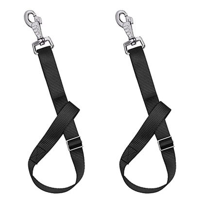 Rosemarie Horse Bucket Strap Hangers,Horse Suppliers Adjustable Nylon Straps up to 700 lbs for Hay Nets, Water Buckets,Barn Hanging-Pratical and Easy Use (2 Pack) (Black) - color: Black