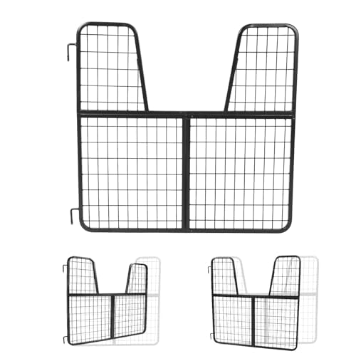 52" W x 50.5" H Horse Stall Gate for Livestock Enclosures Steel | Powder Coated Black