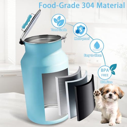 Dog-Cat Food Storage Container 40 lb, Airtight Stainless Steel Bin