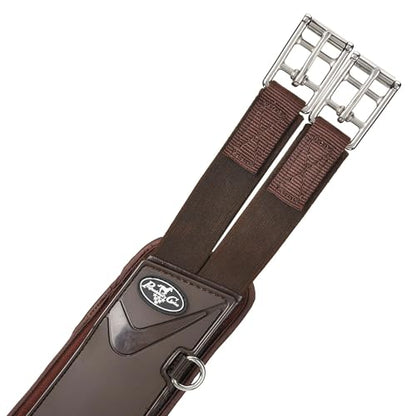PROFESSIONAL'S CHOICE VenTECH Contoured Horse Jump Girth - color: Chocolate, size: 48"