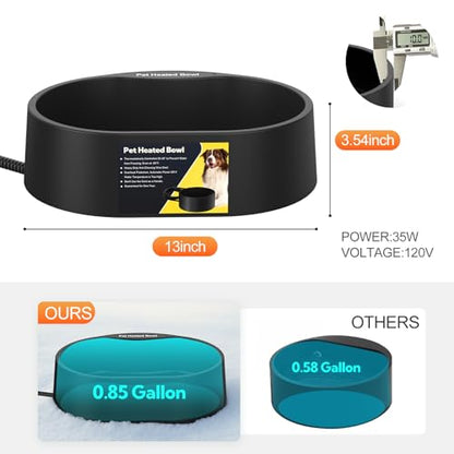 Heated Water Bowl for Dogs and Cats,Large Heated Dog Bowl