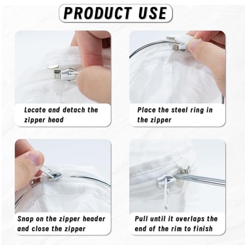 4 Pcs Ultra Fine Mesh Strainer Bags Reusable Mesh Filter Bag | 4 Pcs Ultra Fine Mesh Strainer Bags with 2 Pcs Handle Frame, Reusable Mesh Filter Bag for Filter Juice Nut Milk Oil and Soup