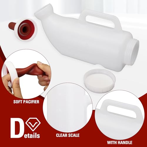 Calf Bottle 2.6 Quart, Vented Milk Feeding Bottle with Rubber Nipple