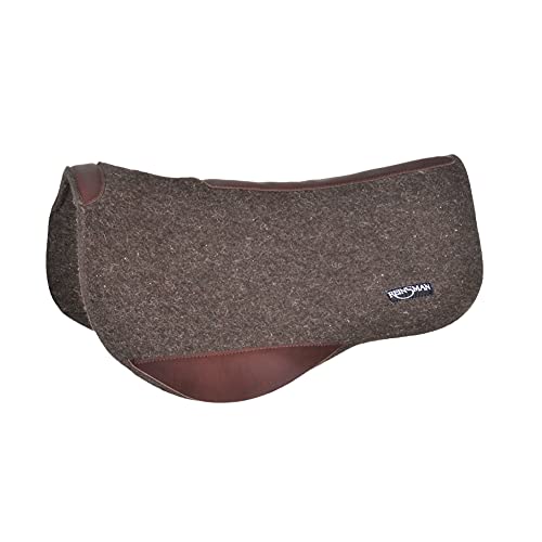 Reinsman Wool Contour Trail Saddle Pad for Horse, 30" x 34" x 3/4", Chocolate, 34201