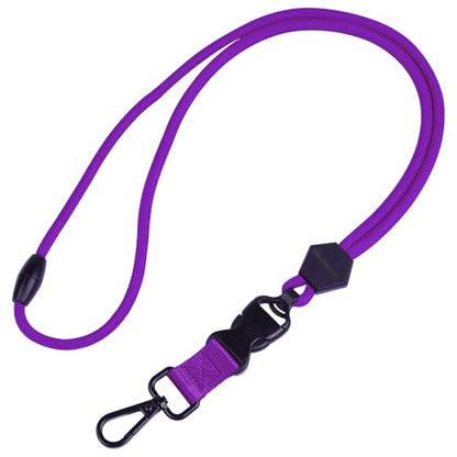 Wisdompro 23 inch Round Cord Lanyard with Safety Breakaway Buckle - color: Purple