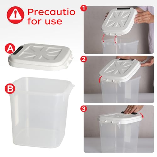 LivLab Mker 6 lb Airtight Dog Food Storage Container with Scoop, White - color: 5KG-White