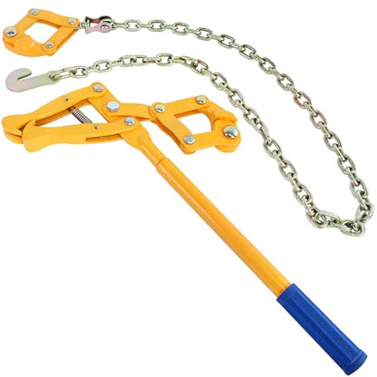 47.25" Chain Link Fence Strainer, Heavy Duty Barbed Wire Tensioner | Chain Strainer Wire Tensioner Labor-Saving Lever Design Capacity 2200lbs for Farm - color: Yellow