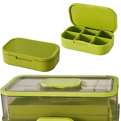 AnRui 3 Tier Medicine Storage Organizer Box, Plastic Empty First Aid Kit Container Emergencies Family Medical Case Multipurpose Box with Portable Handle for Home, Travel, Camping, Hiking, School