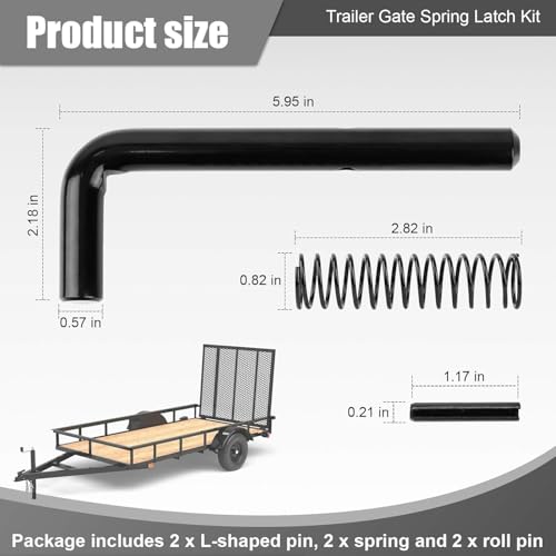 2 Packs Trailer Gate Spring Latch Kit 819T for Carry-On Utility Trailers