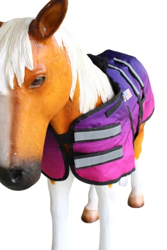 1680D Miniature Foal Pony Donkey Weanling Winter Blanket 519TS07-XXL - color: Berry Ombre, size: 54-60 Inches (XXLarge)