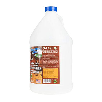 Absolutely Clean Barn, Stall, or Horse Trailer Deodorizer, Natural-Based Cleaning Spray (128oz) - size: 128oz