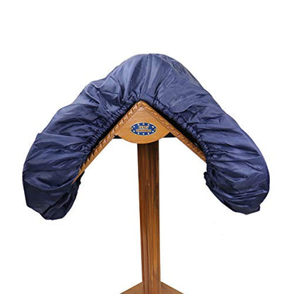 Derby All Purpose Nylon English Saddle Cover with Fleece Lining - Protects Saddles from Dust, Debris, and Damage - color: Black