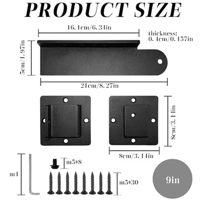 9-Inch Heavy Duty Flip Gate Latch Lock with Padlock Hole – HhdvdyWgd Steel Door Latch for Wooden Fence, Shed, Barn & Double Gates – Outdoor Security Locking Kit (9inch)
