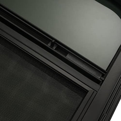 Teardrop Trailer Window, Universal Vertical Sliding RV Window with Screen Window, Direct Replacement, 14"W×16"H - size: 14"W×16"H