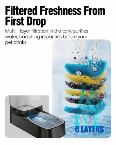 PETNF 2.4 Gallon Automatic Dog Water Bowl Dispenser with Filter