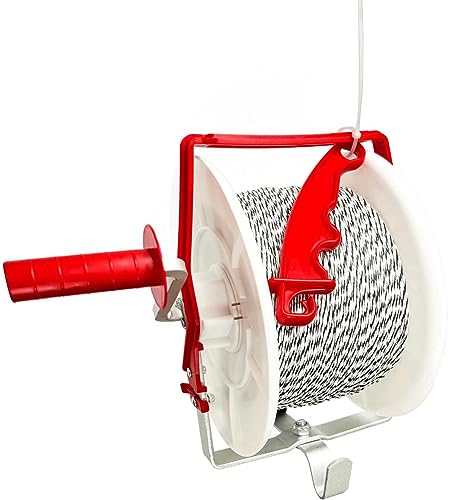 2 Pack 3:1 Geared Electric Fencing Standard Reel with 1969ft Premium Polywire 6 Conductors Plus 2 Free 8 inch Insulgrip - size: 6 conductors x 1969 feet x 2 standard reel