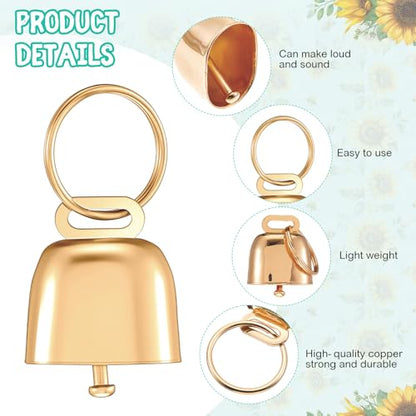 Goat Collar with Copper Bell Set for Sheep Lambs Pygmy Goat,Sunflower