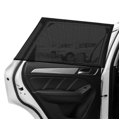 2 PCS Car Window Shades, Stretchy Mesh Front Rear Side Window Sun Shades for Heat Block UV Protection, Universal Breathable SUV Window Screen Covers to Keep Your Cars Cool (SUV, Rear) - color: SUV, size: 2 PCS (Rear)