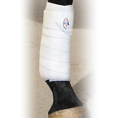 Professionals Choice Equine Combo Bandage Wraps Value Pack, Set of 4 (Universal Size) - color: White