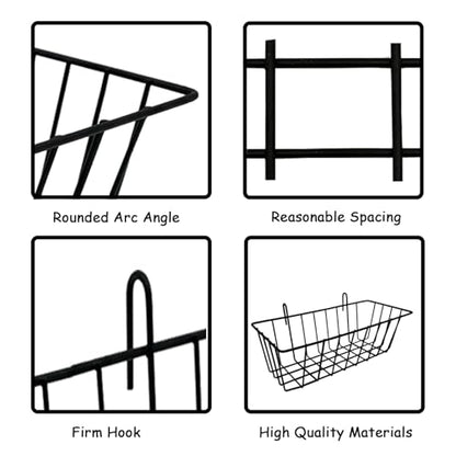 Rabbit Hay Feeder Rack Guinea Pig Hay Dispenser for Cage Hanging Metal Feeder Small Animals Hay Holder Manger for Rabbits Guinea Pigs Chinchillas Ferrets (Black - 2 in a Group)