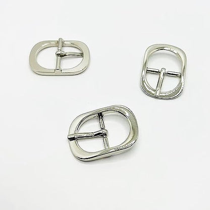 Shoe Buckle Replacement Set 3/4 Inch for Purse Strap Leather Belt, Roller Pin Buckles Single Prong Buckle-8 PCS - color: Silver